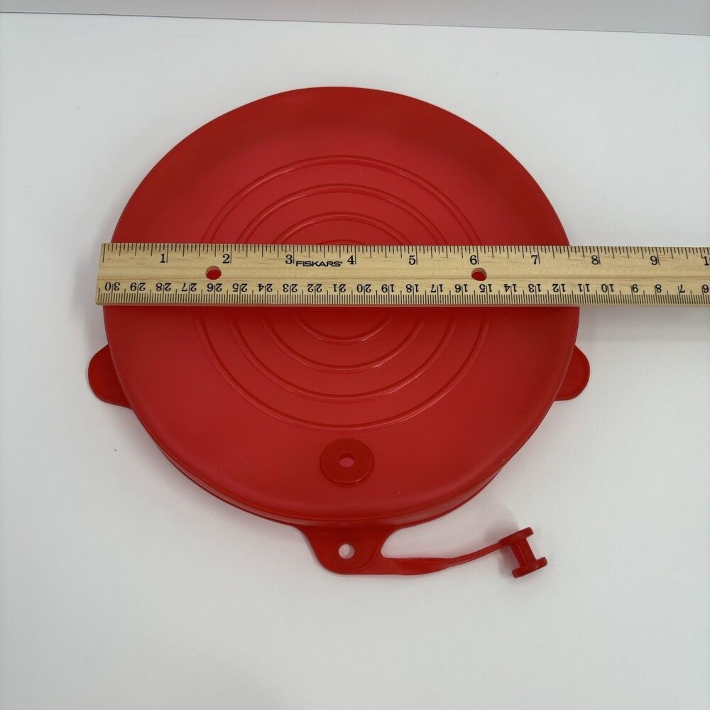 Pampered Chef Silicone Stretch Lids Set 3 Red Vented Bowl Pan Covers - Picture 6 of 6